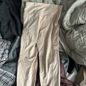 nude colored leggings, large; american eagle